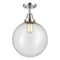 Beacon Flush Mount shown in the Polished Chrome finish with a Seedy shade