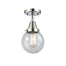 Beacon Flush Mount shown in the Polished Chrome finish with a Seedy shade