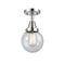 Beacon Flush Mount shown in the Polished Chrome finish with a Seedy shade