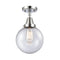 Beacon Flush Mount shown in the Polished Chrome finish with a Seedy shade