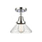 Caden Flush Mount shown in the Polished Chrome finish with a Seedy shade