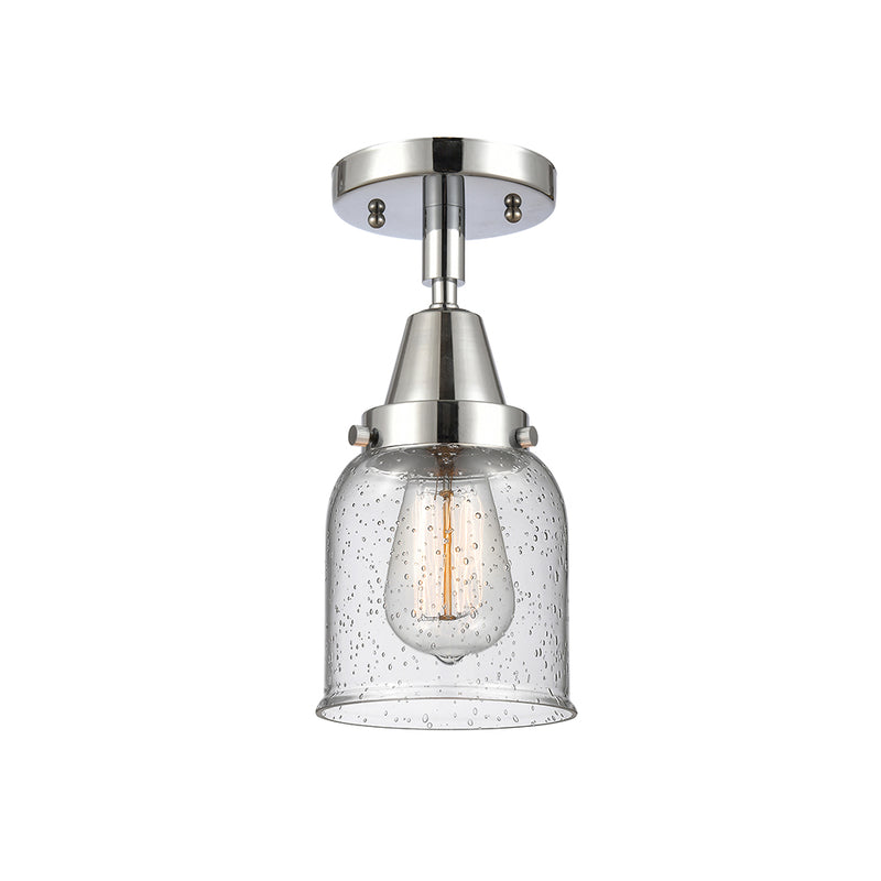 Bell Flush Mount shown in the Polished Chrome finish with a Seedy shade