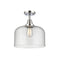 Bell Flush Mount shown in the Polished Chrome finish with a Seedy shade