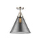 Cone Flush Mount shown in the Polished Nickel finish with a Plated Smoke shade