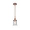 Canton Mini Pendant shown in the Antique Copper finish with a Seedy shade