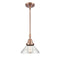 Caden Mini Pendant shown in the Antique Copper finish with a Clear shade