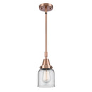 Bell Mini Pendant shown in the Antique Copper finish with a Clear shade