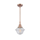 Oxford Mini Pendant shown in the Antique Copper finish with a Seedy shade