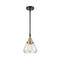 Fulton Mini Pendant shown in the Black Antique Brass finish with a Clear shade