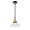 Caden Mini Pendant shown in the Black Antique Brass finish with a Clear shade