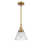 Cone Mini Pendant shown in the Brushed Brass finish with a Clear shade