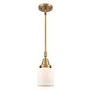 Bell Mini Pendant shown in the Brushed Brass finish with a Matte White shade