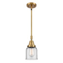 Bell Mini Pendant shown in the Brushed Brass finish with a Clear shade