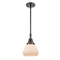 Fulton Mini Pendant shown in the Matte Black finish with a Matte White shade