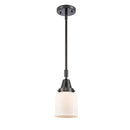 Bell Mini Pendant shown in the Matte Black finish with a Matte White shade