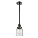 Bell Mini Pendant shown in the Matte Black finish with a Clear shade