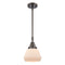 Fulton Mini Pendant shown in the Oil Rubbed Bronze finish with a Matte White shade