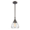 Fulton Mini Pendant shown in the Oil Rubbed Bronze finish with a Clear shade