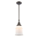 Canton Mini Pendant shown in the Oil Rubbed Bronze finish with a Matte White shade