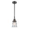 Canton Mini Pendant shown in the Oil Rubbed Bronze finish with a Seedy shade