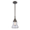 Bellmont Mini Pendant shown in the Oil Rubbed Bronze finish with a Clear shade