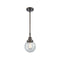 Beacon Mini Pendant shown in the Oil Rubbed Bronze finish with a Seedy shade