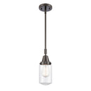 Dover Mini Pendant shown in the Oil Rubbed Bronze finish with a Clear shade