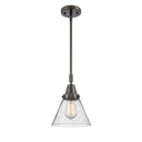 Cone Mini Pendant shown in the Oil Rubbed Bronze finish with a Seedy shade