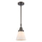 Cone Mini Pendant shown in the Oil Rubbed Bronze finish with a Matte White shade