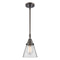 Cone Mini Pendant shown in the Oil Rubbed Bronze finish with a Clear shade