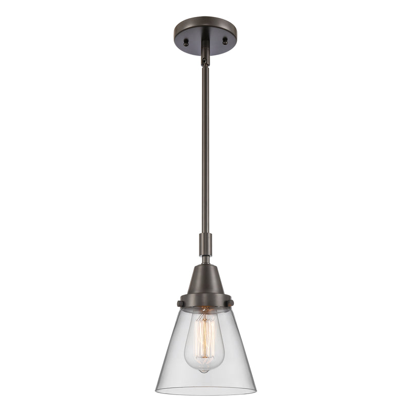 Cone Mini Pendant shown in the Oil Rubbed Bronze finish with a Clear shade