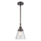 Cone Mini Pendant shown in the Oil Rubbed Bronze finish with a Seedy shade