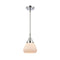 Fulton Mini Pendant shown in the Polished Chrome finish with a Matte White shade