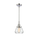 Fulton Mini Pendant shown in the Polished Chrome finish with a Clear shade