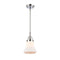 Bellmont Mini Pendant shown in the Polished Chrome finish with a Matte White shade