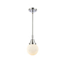 Beacon Mini Pendant shown in the Polished Chrome finish with a Matte White shade