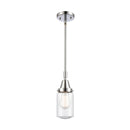 Dover Mini Pendant shown in the Polished Chrome finish with a Seedy shade