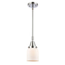 Bell Mini Pendant shown in the Polished Chrome finish with a Matte White shade