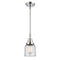 Bell Mini Pendant shown in the Polished Chrome finish with a Clear shade