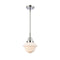 Oxford Mini Pendant shown in the Polished Chrome finish with a Matte White shade