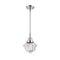 Oxford Mini Pendant shown in the Polished Chrome finish with a Clear shade