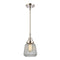 Chatham Mini Pendant shown in the Polished Nickel finish with a Clear shade