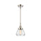 Fulton Mini Pendant shown in the Polished Nickel finish with a Clear shade