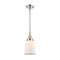 Canton Mini Pendant shown in the Polished Nickel finish with a Matte White shade