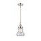 Bellmont Mini Pendant shown in the Polished Nickel finish with a Seedy shade