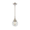 Beacon Mini Pendant shown in the Polished Nickel finish with a Clear shade