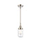 Dover Mini Pendant shown in the Polished Nickel finish with a Clear shade