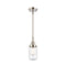 Dover Mini Pendant shown in the Polished Nickel finish with a Seedy shade