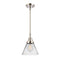 Cone Mini Pendant shown in the Polished Nickel finish with a Clear shade