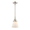 Cone Mini Pendant shown in the Polished Nickel finish with a Matte White shade